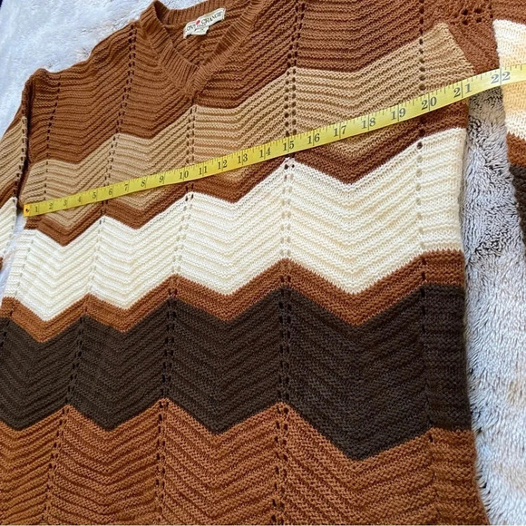 Love Change Italy Chevron Knit‎ Retro Style Sweater 1X - Picture 7 of 7